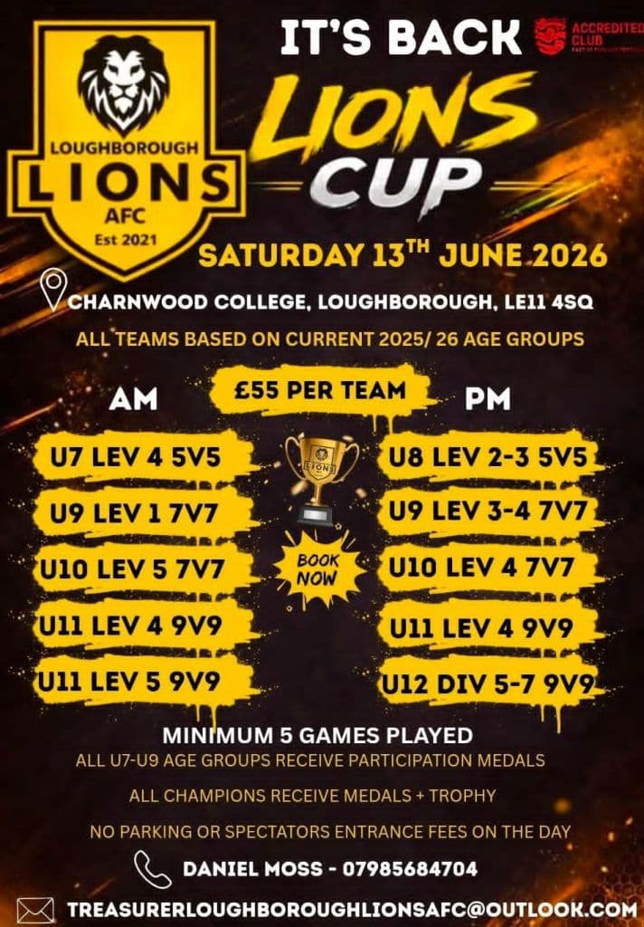Loughborough Lions Cup flyer