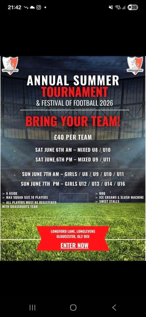 Longlevens AFC Festival of Football - GIRLS ONLY flyer