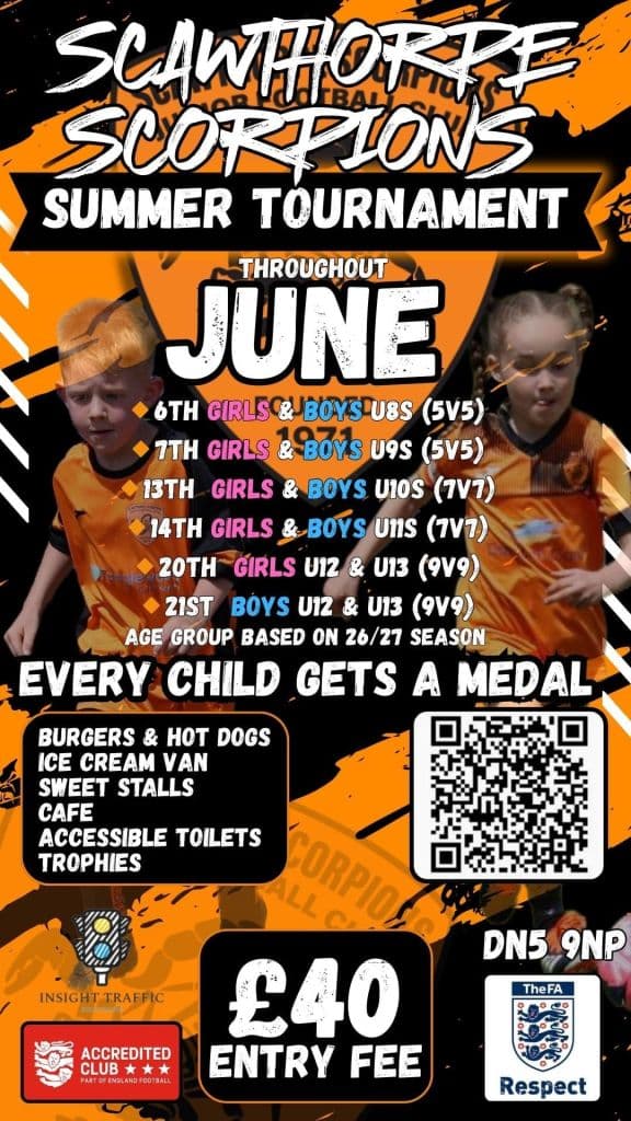 Scawthorpe Scorpions Tournament - GIRLS ONLY flyer