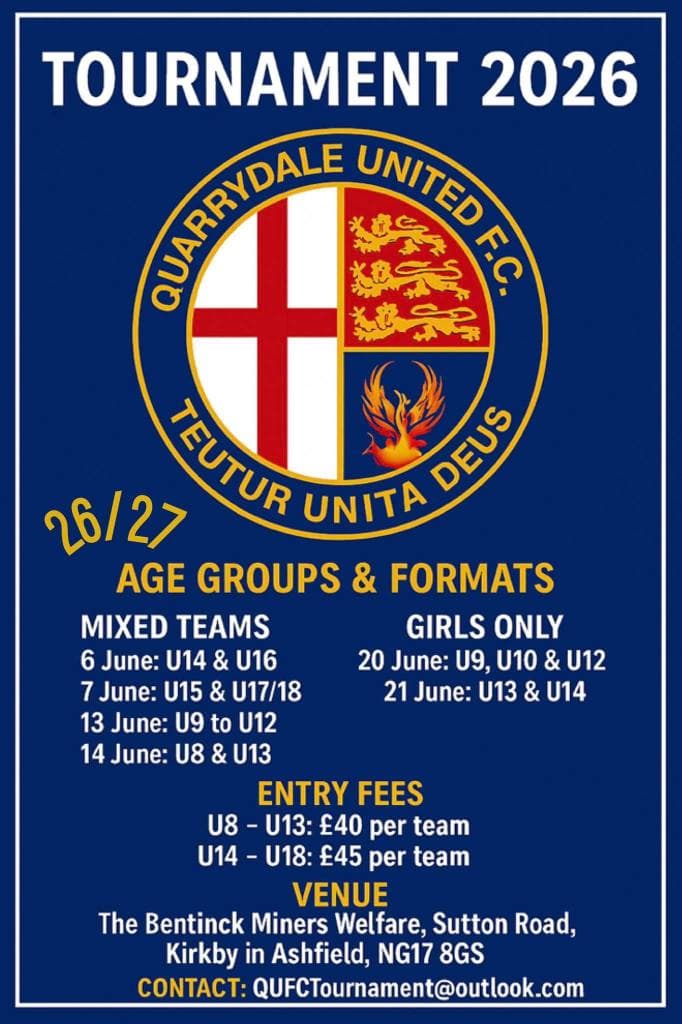 Quarrydale United Tournament flyer