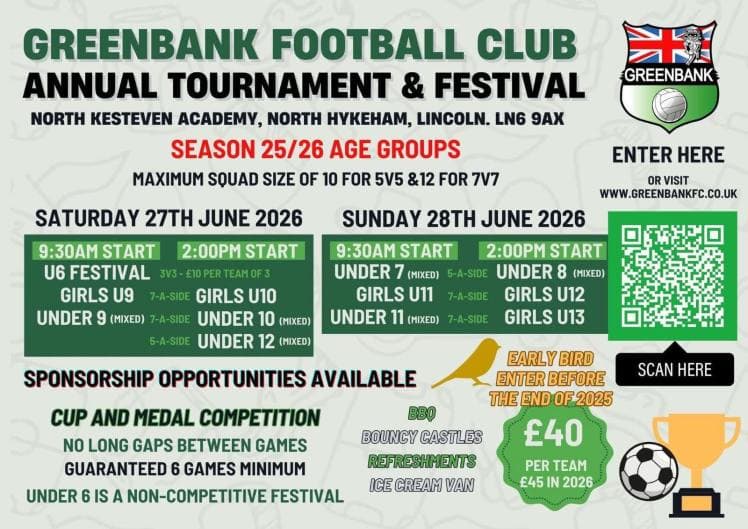 Greenbank Tournament 2026 flyer