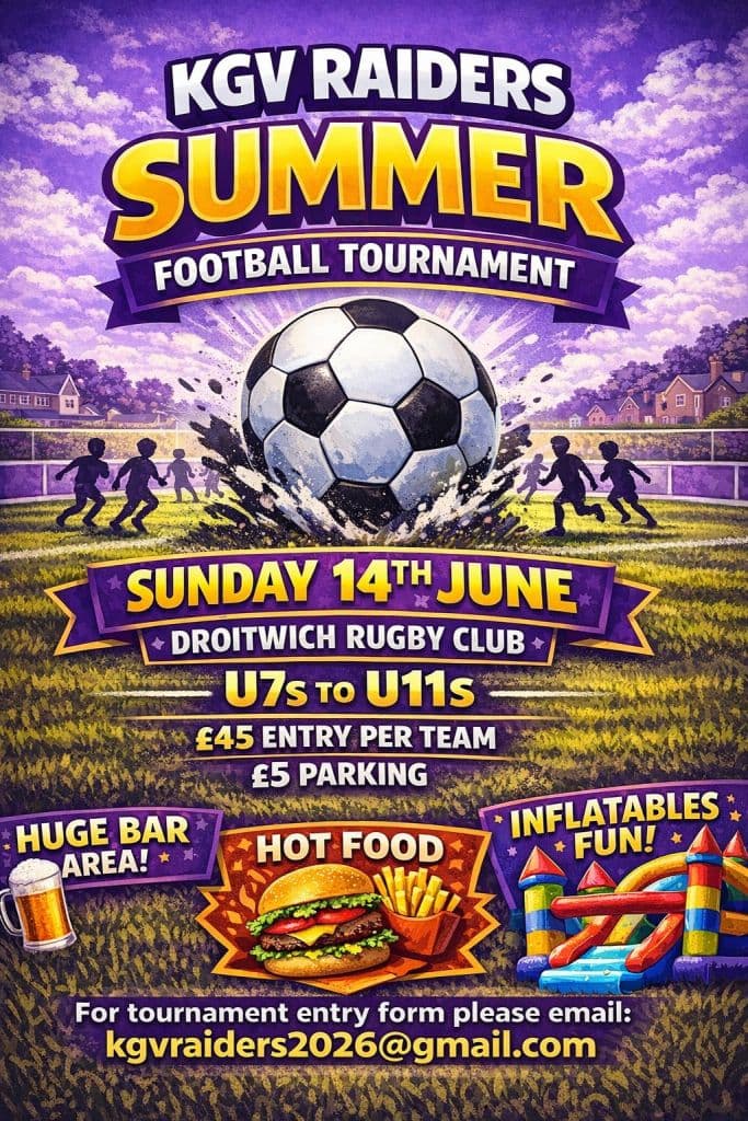KGV Raiders Summer Tournament flyer