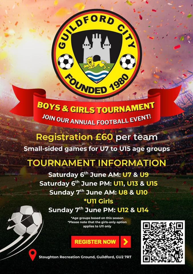 Guildford City Boys and Girls Tournament flyer