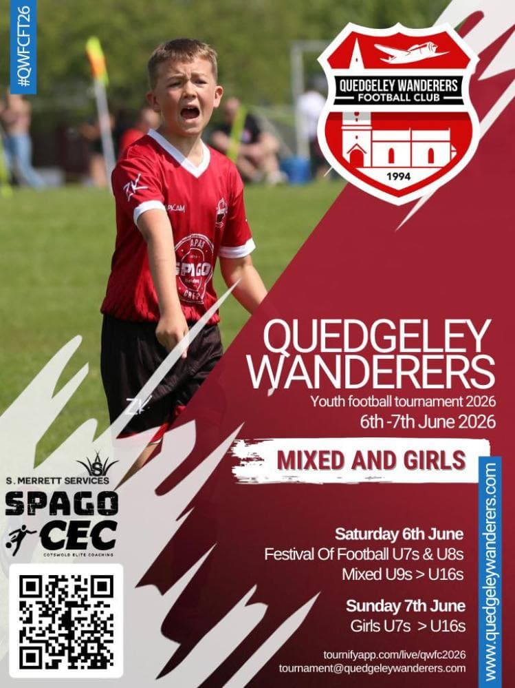 Quedgeley Wanderers FC 2026 Youth Football Tournament
