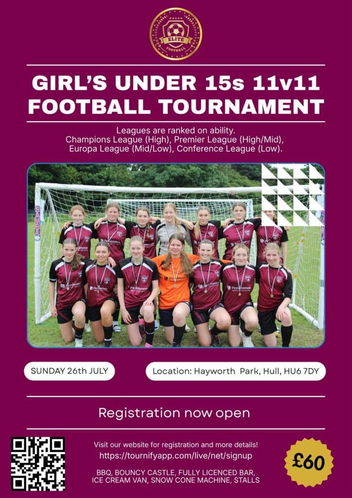 National Elite Football Tournament - U15 GIRLS ONLY flyer