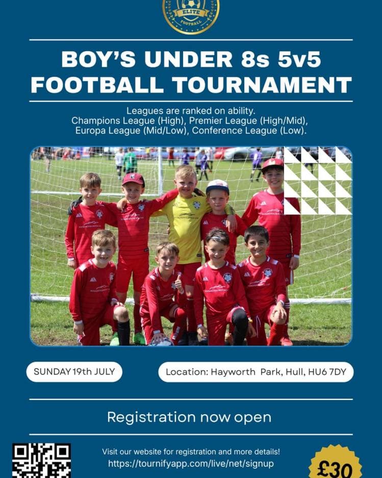National Elite Football Tournament - U8 flyer