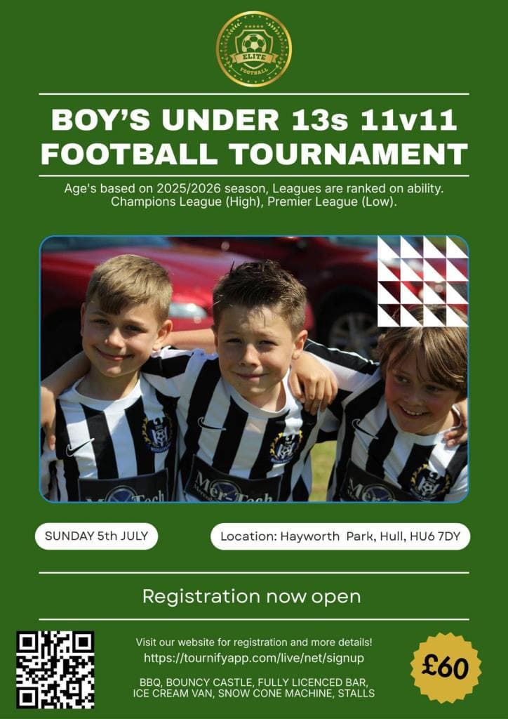 National Elite Football Tournament - U13 flyer
