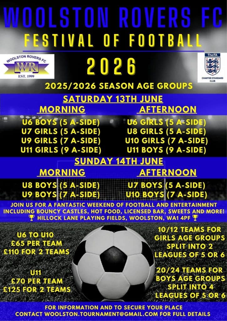 Woolston Rovers Festival Of Football flyer