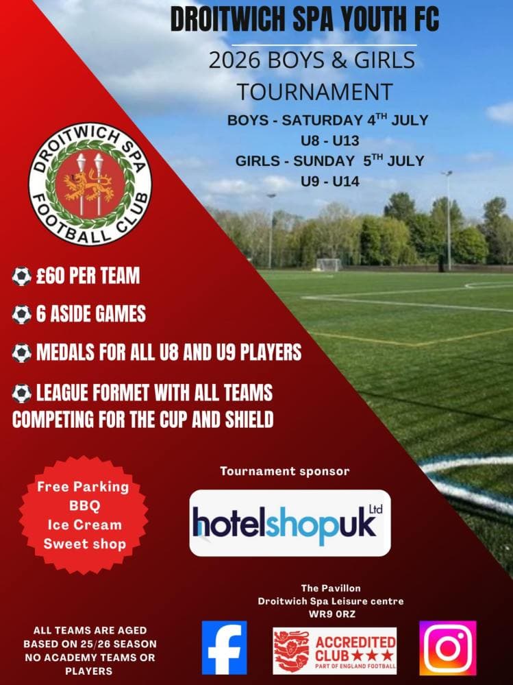 Droitwich Spa Youth Tournament - GIRLS ONLY