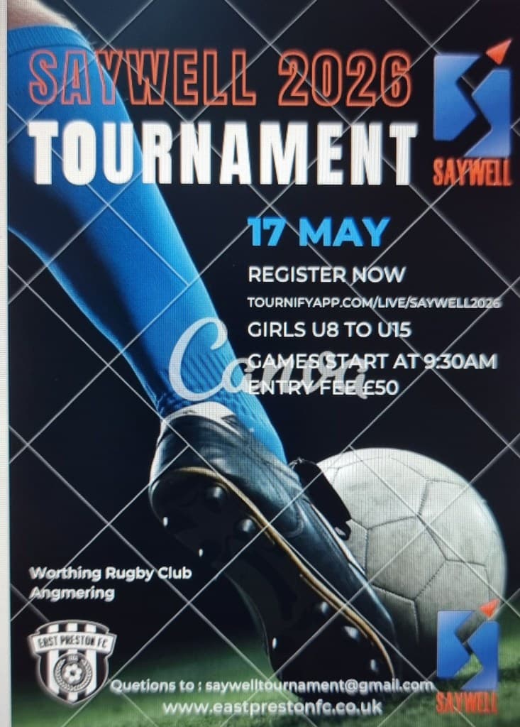 Saywell International Youth Football Tournament flyer