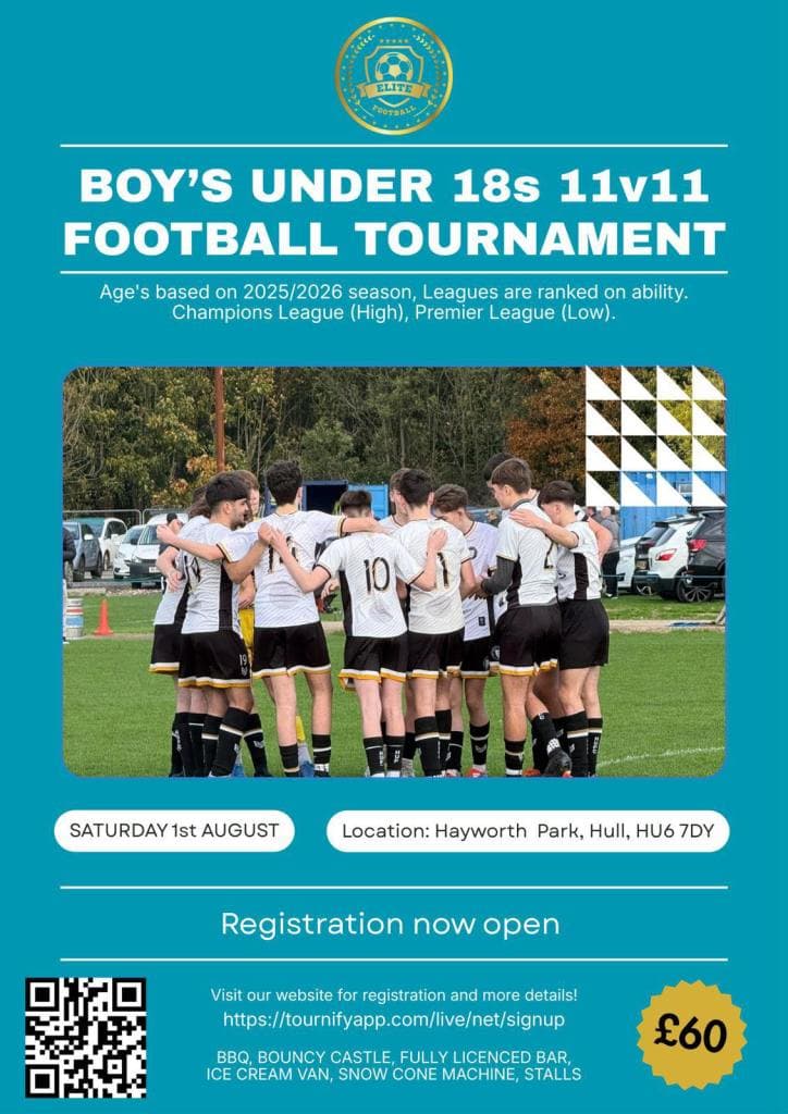 National Elite Football Tournament - U18 flyer
