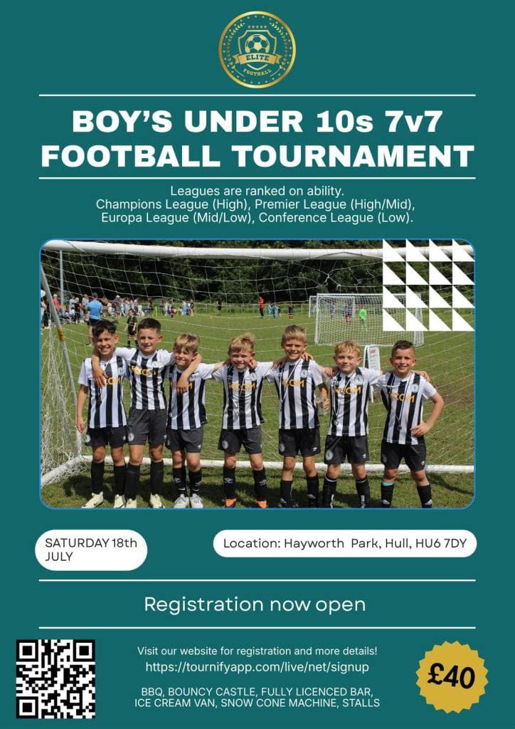 National Elite Football Tournament - U10 flyer