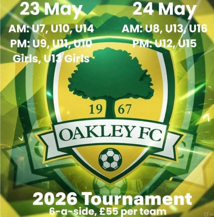 Oakley FC Tournament flyer