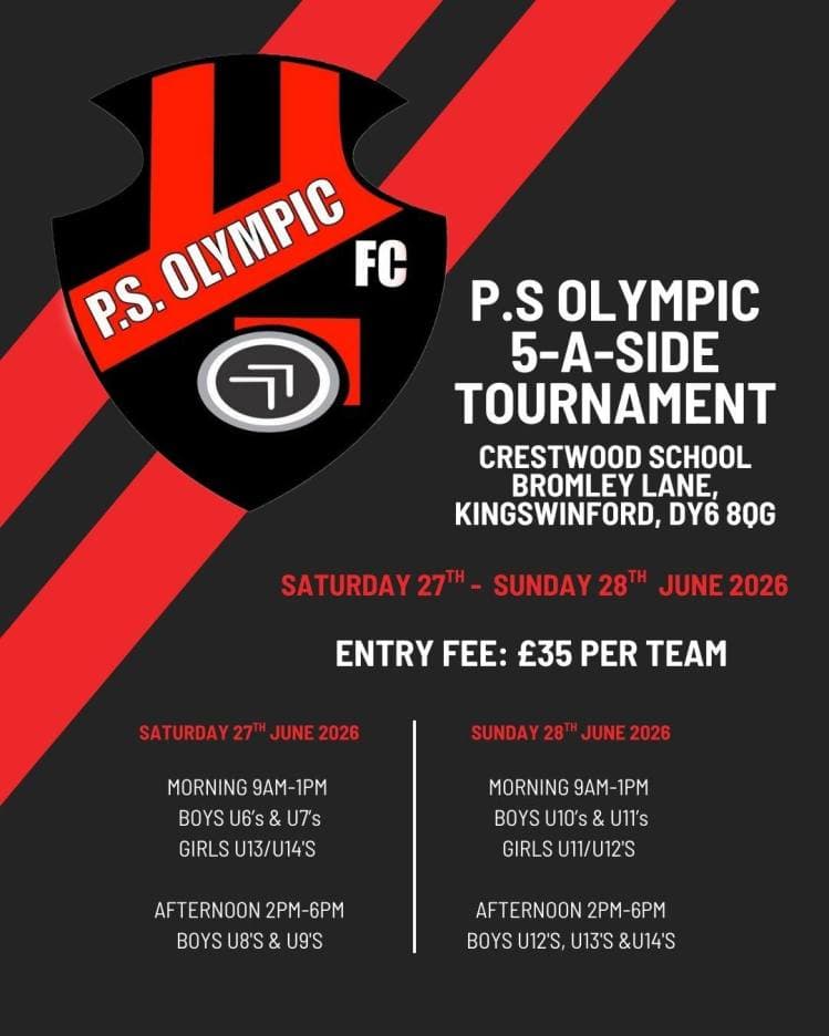 P.S Olympic FC 5-a-side-tournament flyer