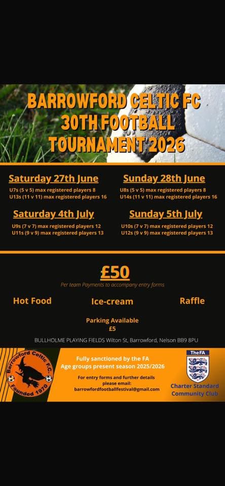Barrowford Celtic FC Tournament
