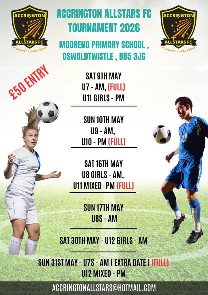 Accrington Allstars FC Tournament - GIRLS ONLY flyer