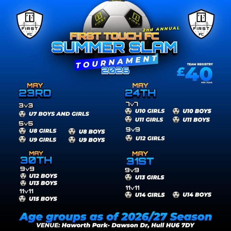 First Touch FC Summer Slam flyer