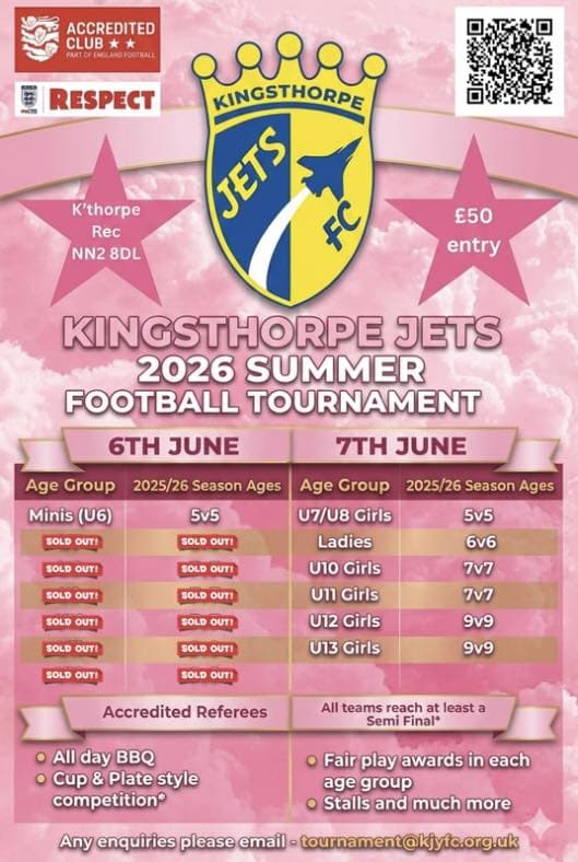 Kingsthorpe Jets Summer Tournament - GIRLS ONLY