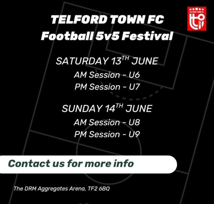 Telford Town Football Festival flyer