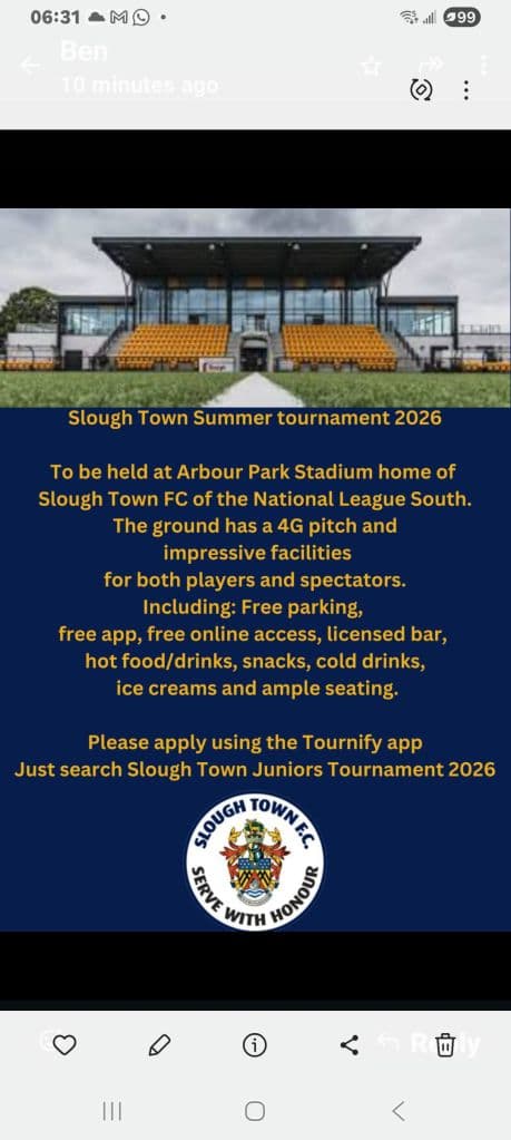 Slough Town Junior's Tournament