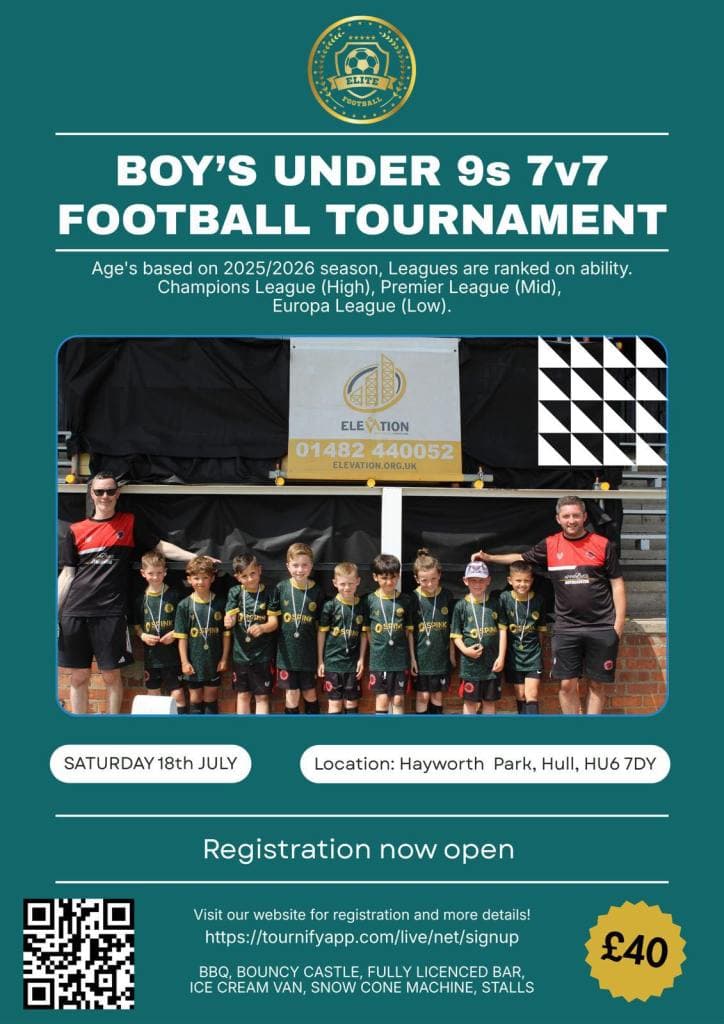 National Elite Football Tournament - U9 flyer