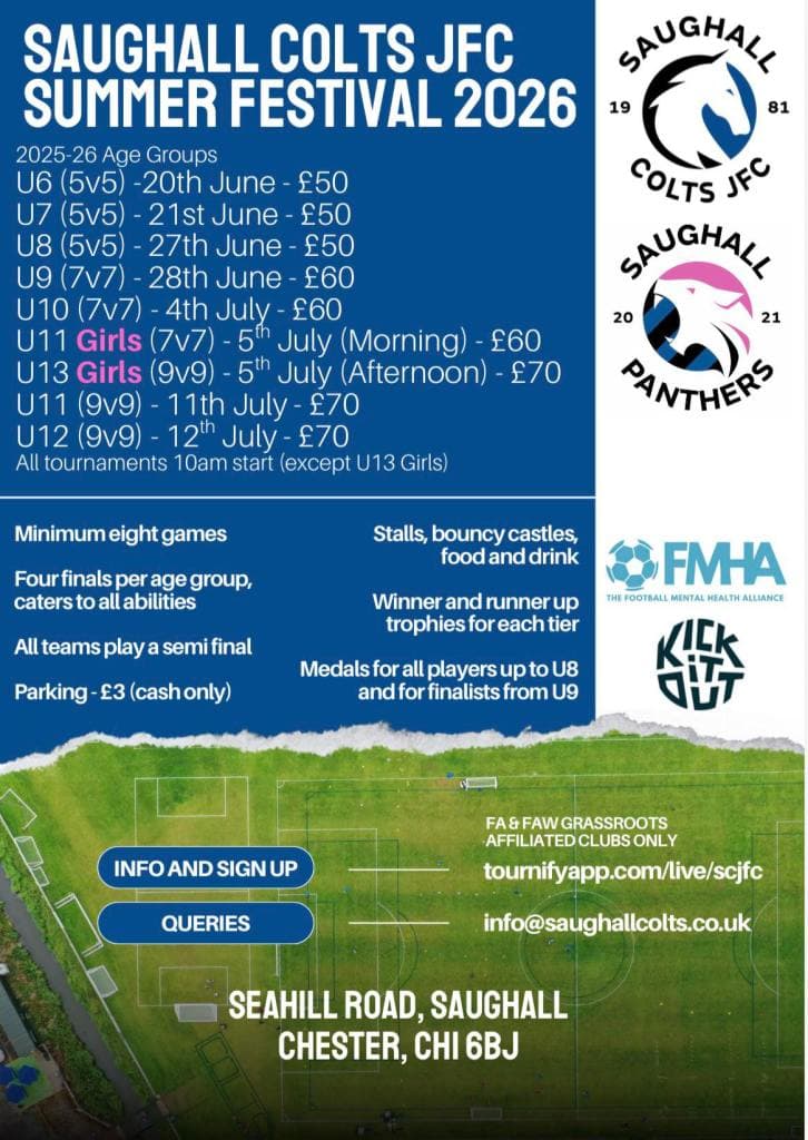 Saughall Colts 2026 Festival - GIRLS ONLY