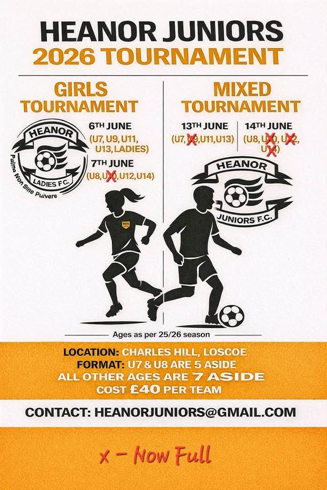 Heanor Juniors Tournament - GIRLS ONLY flyer