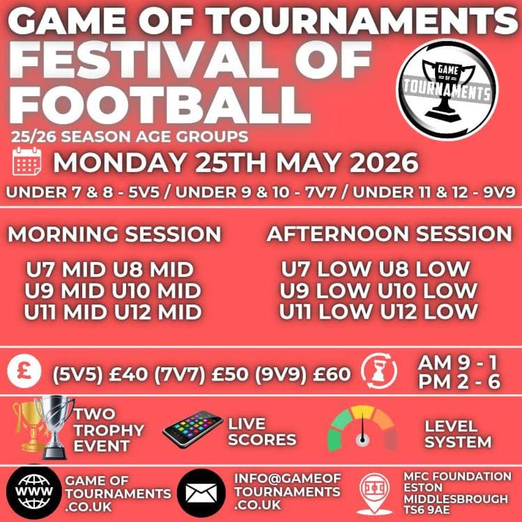 Game of Tournaments - Festival of Football flyer