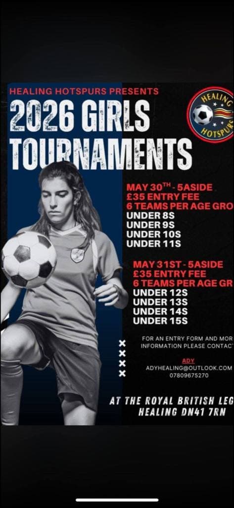 Healing Hotspurs summer tournaments - GIRLS ONLY flyer