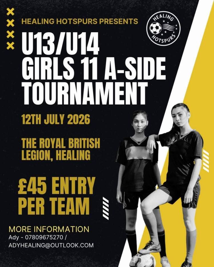 Healing Hotspurs summer tournaments - GIRLS ONLY flyer
