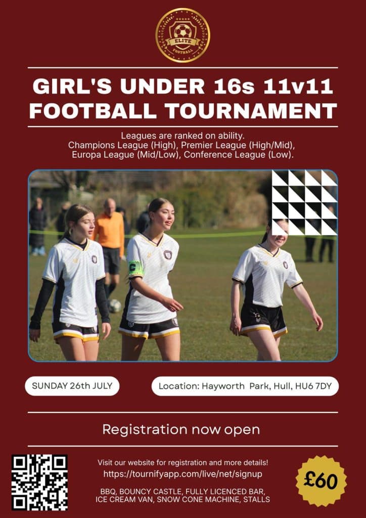 National Elite Football Tournament - U16 GIRLS ONLY flyer