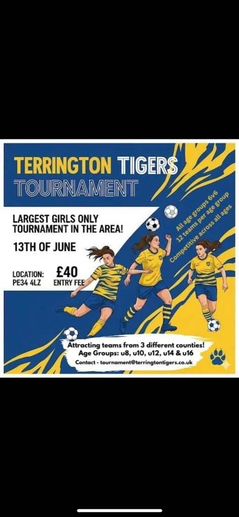 Terrington Tigers Tournament - GIRLS ONLY