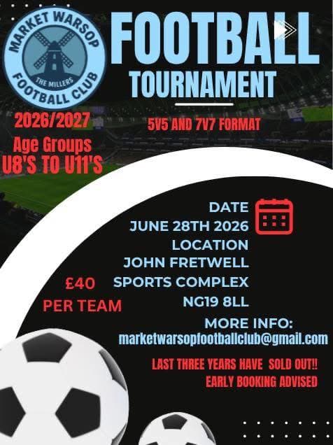 Market Warsop Football Tournament flyer