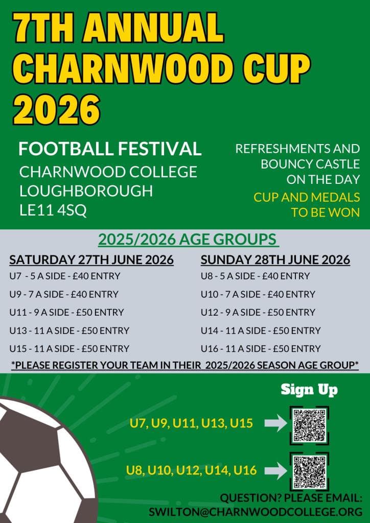 Charnwood Cup 2026 flyer