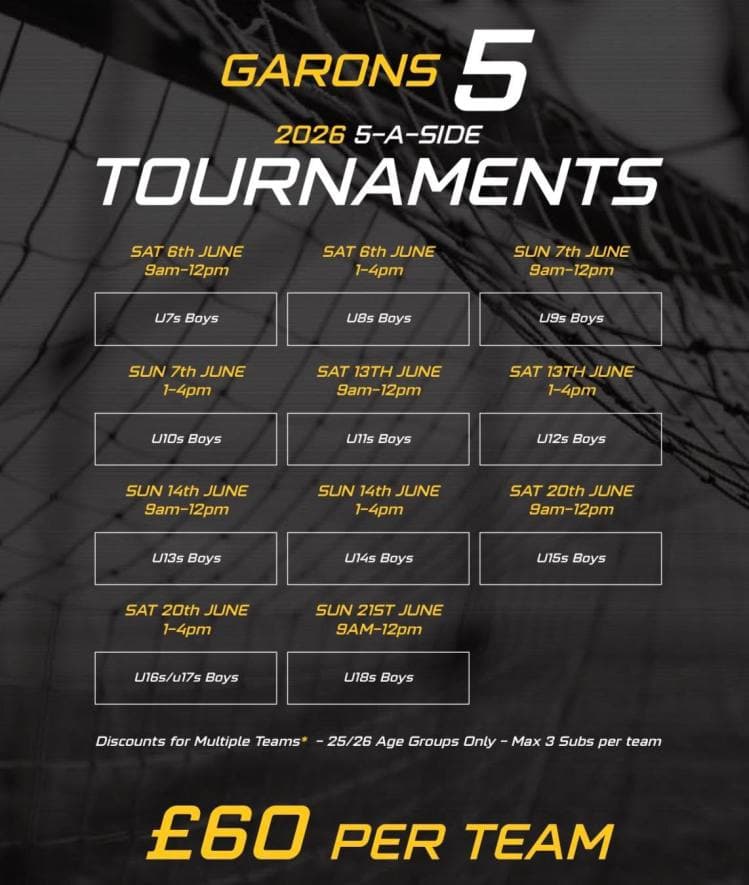 Garons 5-A-Side Tournament