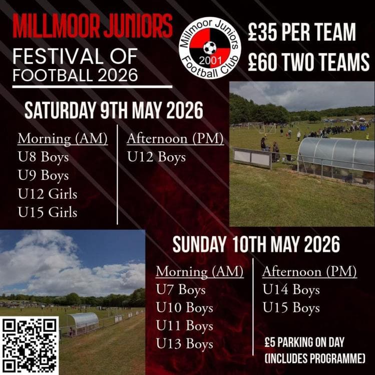 Millmoor Juniors Festival of Football flyer
