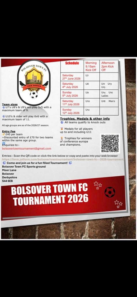 Bolsover Town FC - 2026 Tournament
