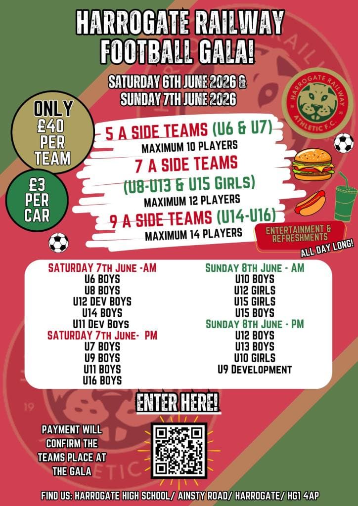 Harrogate Railway Football Gala flyer