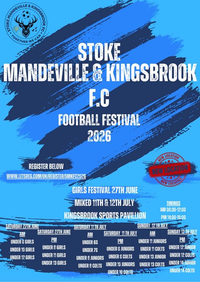 Stoke Mandeville Football Club 2026 Festival flyer