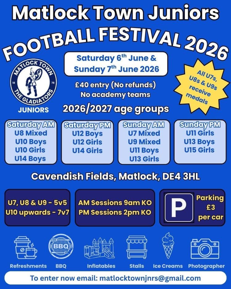 Matlock Town Juniors Football Festival