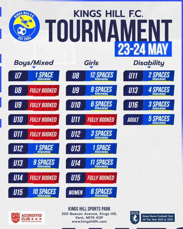 KHFC Tournament flyer