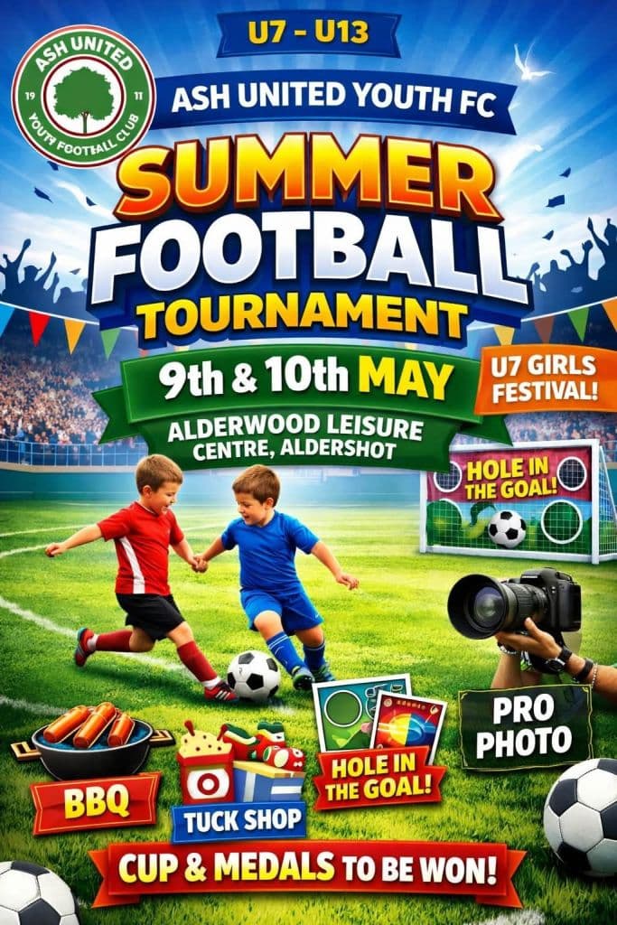 Ash United Youth Summer Tournament flyer