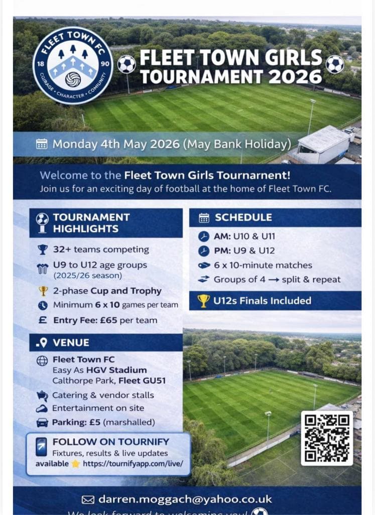 Fleet Town Girls Tournament - GIRLS ONLY flyer