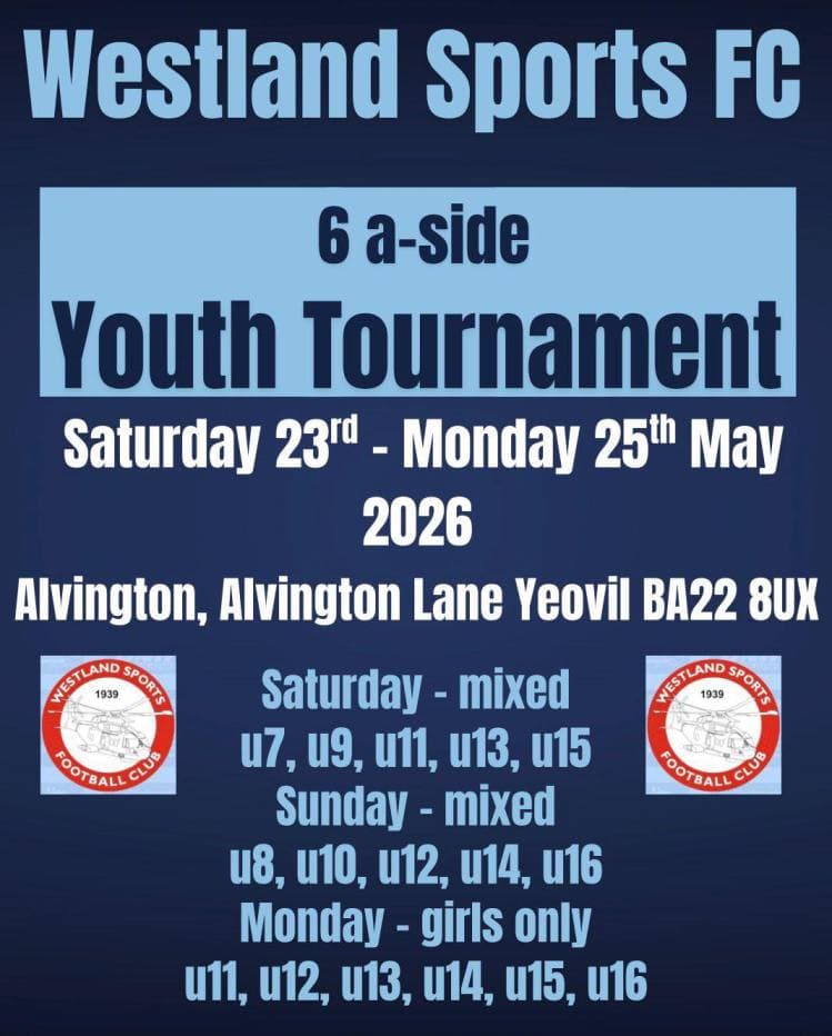 Westland Sports Youth FC Tournament flyer