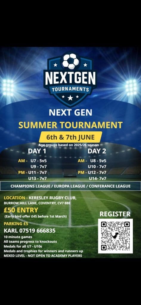 Next Gen Summer Tournament flyer