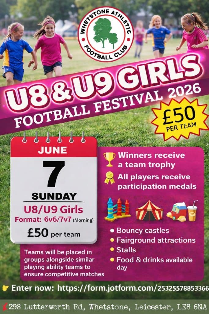 Whetstone Football Festival - GIRLS ONLY flyer