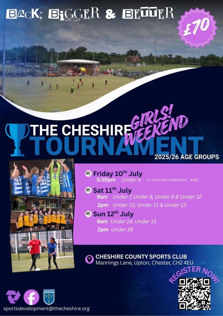 Cheshire County Sports Cup - GIRLS ONLY flyer