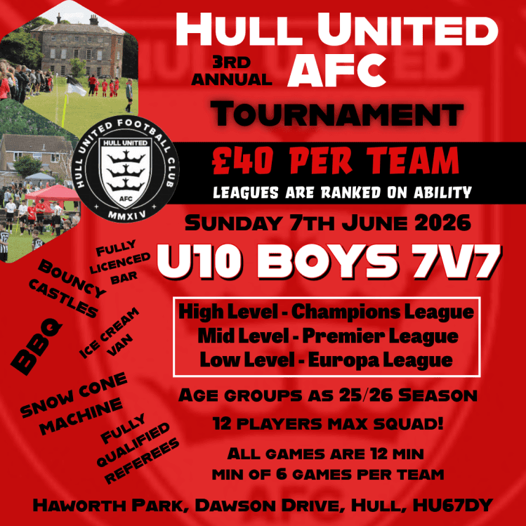 Hull United AFC - U10 Boys Tournament flyer