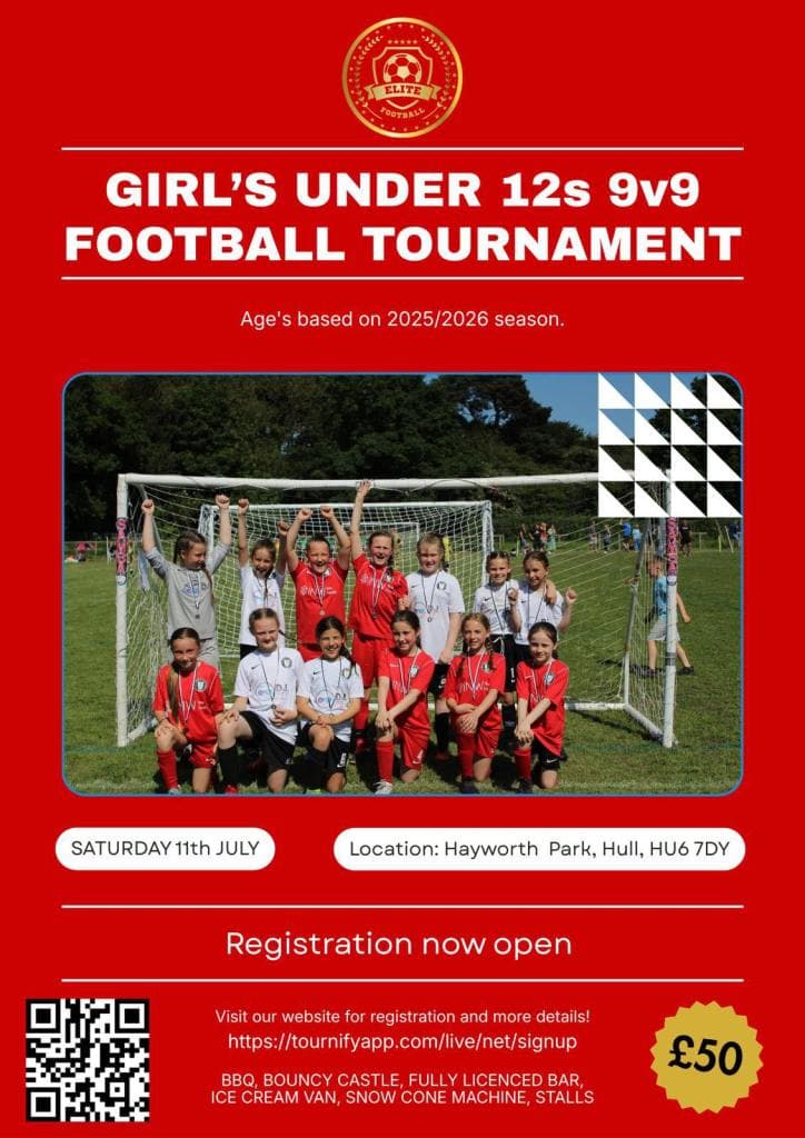 National Elite Football Tournament - U12 GIRLS ONLY flyer