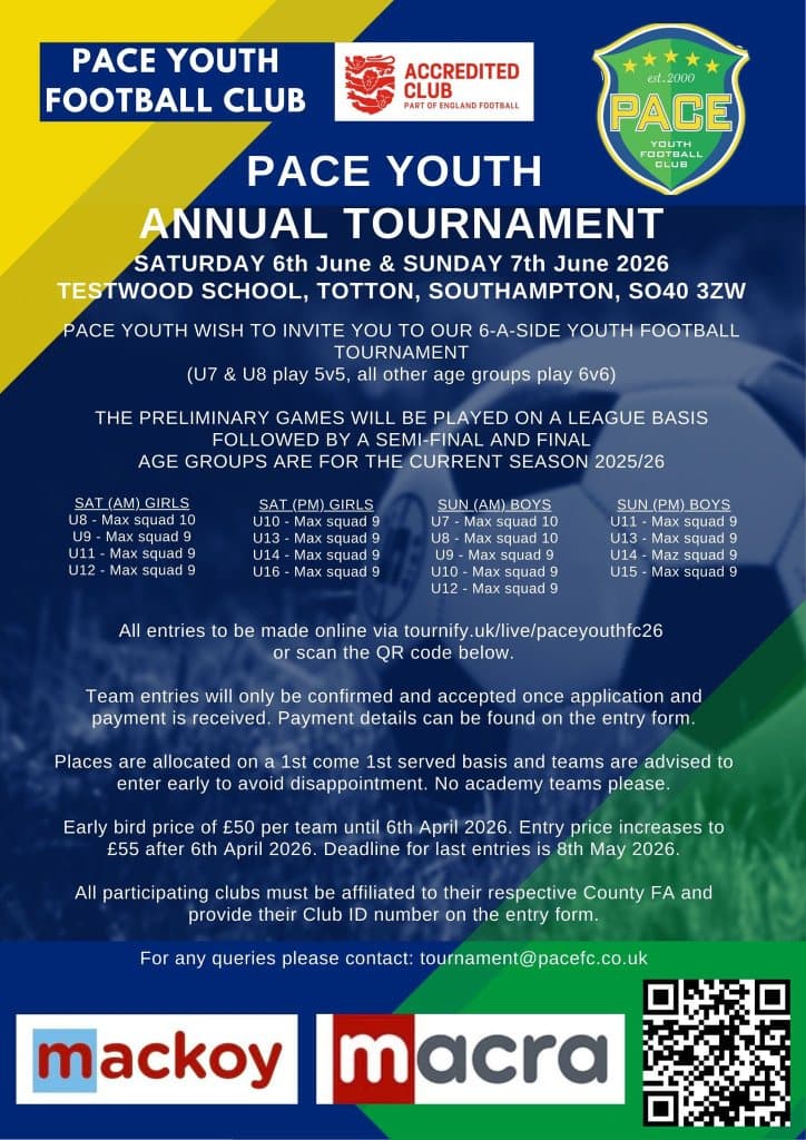 Pace Youth FC Tournament - GIRLS ONLY
